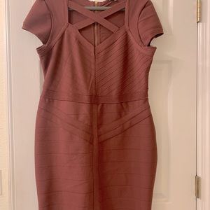 Burgundy bandeau dress